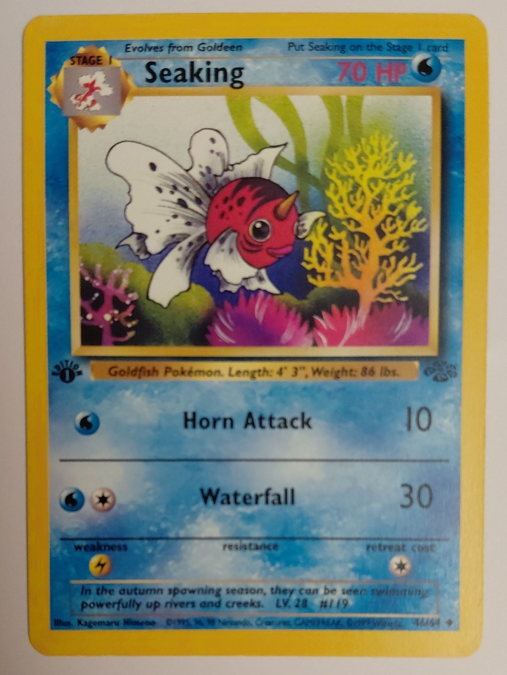 1st Edition Vintage Pokemon Card Lot- Seaking, Krabby, Horsea - Moderate Play - Picture 2 of 15
